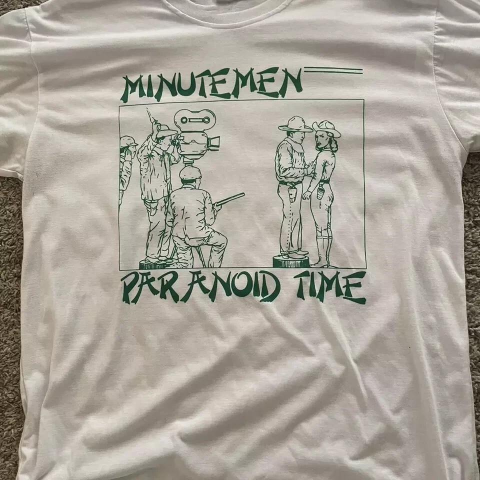 The Minutemen Band Paranoid Time White T Shirt Full Size S-5XL BT1155 Unisex T-Shirt M