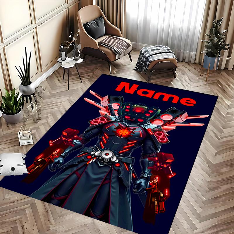 Custom Personalization Skibidi Toilet Area Rug - Perfect For Kitchen, Bathroom,Laundry Room Decor Large Size Available,Gift All Seasons