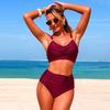 New Split-Style Bikini Swimsuit — Women's Sexy High-Waisted Athletic Swimwear 0801