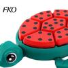 Verstellbare Pose Figur 3D-gedruckte Wassermelonen-Schildkröte Fidget Toy mit beweglichen Gelenken, Drückbare Schalenknöpfe Stress Einzigartiges Entlastungsspielzeug, Kreatives Tier