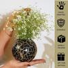 Metal Ball Round Metal Vase for, White | Metal flower vase in White – for fresh or artificial flower displays for living room – great wedding gift