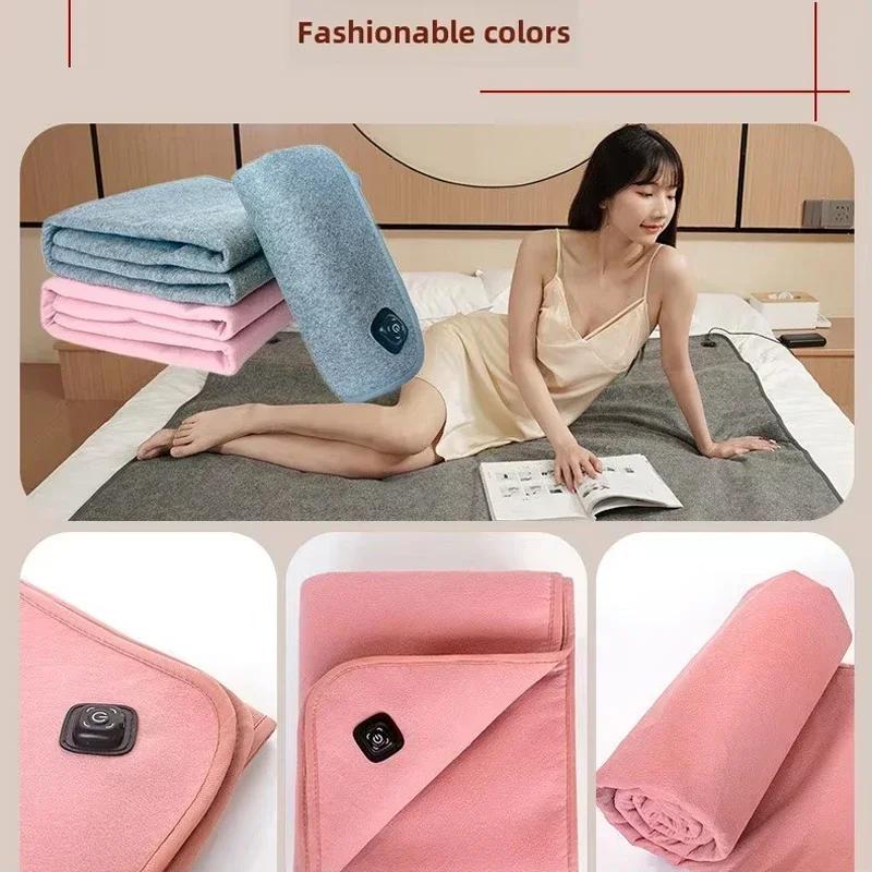 2025 Hot 6 Area 10W DC Heated Mat Plush Electric Blanket Single Mattress USB Type-C Interface Washable Office Bedroom Outdoor