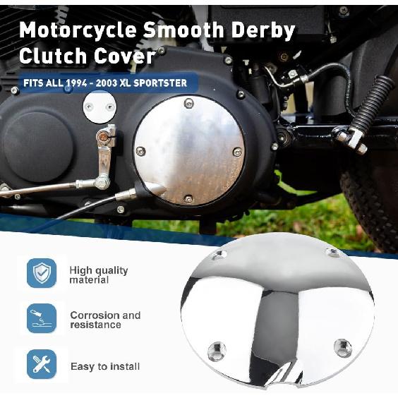 GZYF 4 Holes Timing Points Cover, Motorcycle Domed Ignition Engine Cover for Harley Davidson for Sportster XL1200 883 1994-2003