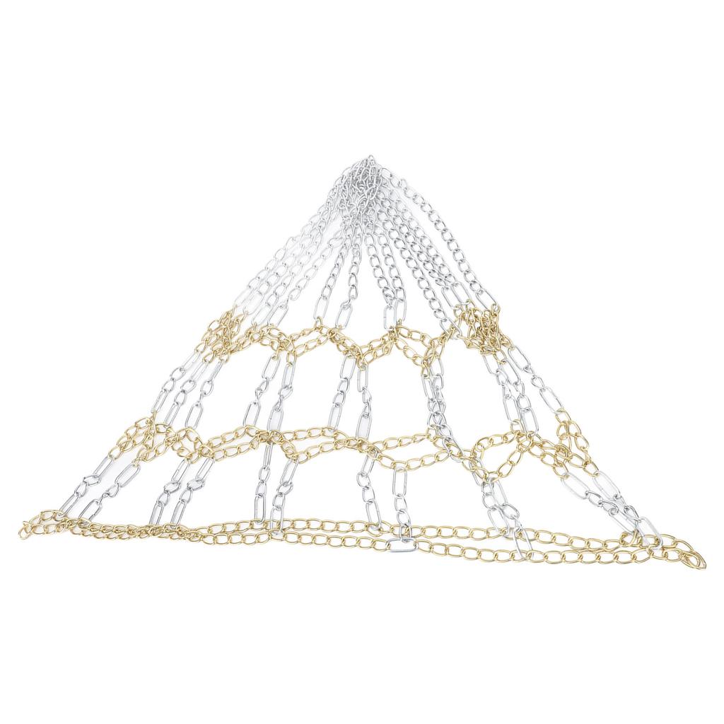 Żelazna Siatka do Koszykówki Odporna na Rdzę Wytrzymała Siatka Łańcuchowa do Koszykówki Zamiennik do Wewnątrz i na Zewnątrz