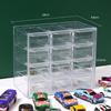 Tomica Scale Miniature Car Storage Case with 12 Compartments and Holds 12 Transparent Storage Toy Car Accessory Nail Contact Hair Small Item Desktop
