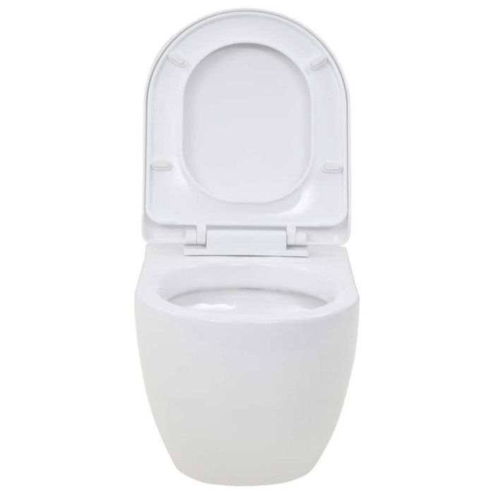 VidaXL Wall-hung Toilet with Concealed Cistern Ceramic White