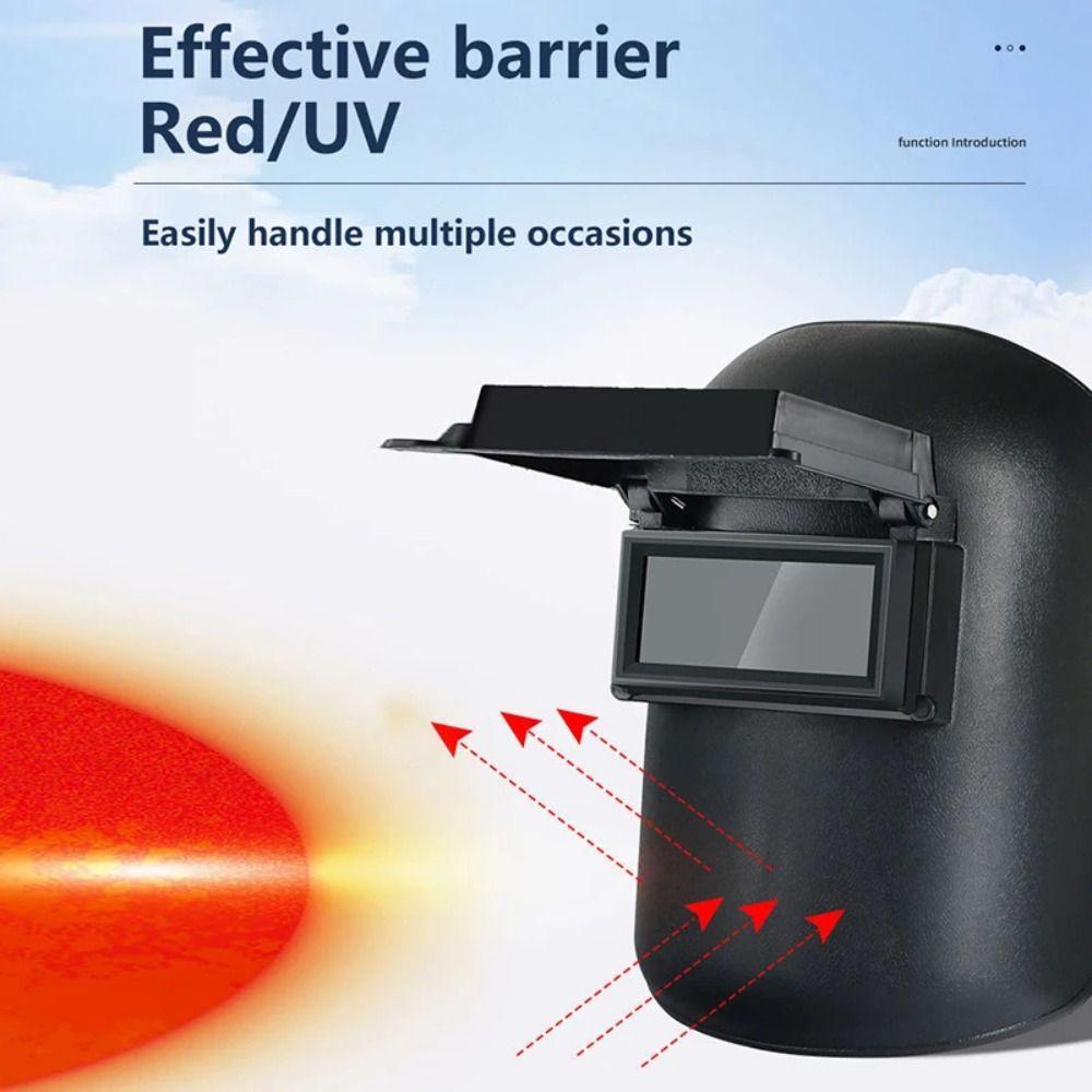 Flip Cover Electric Welding Mask Head-Mounted Welding Mask Portable Protective Mask