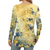 Women's Loose Round Neck Print Long Sleeve T-Shirt Top Pullover