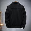 Men's Trendy Black Denim Jacket: Casual, Versatile, Ripped Style for Autumn and Winter
