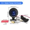 AD Motorcycle Car Modified Water Temperature Meter Voltmeter 12V 24V Waterproof Digital Gauge With Water Temp Sensor 10mm