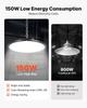 20 Pack LED High Bay Lights, 5000K 150W 21000LM Super Bright UFO LED Warehouse Shop Lights, IP65 Waterproof, 100-277V Wide Voltage for Warehouse