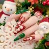 24Pcs/set Christmas Snowflake Christmas False Nails Christmas Fake Nail Extension  Manicurist