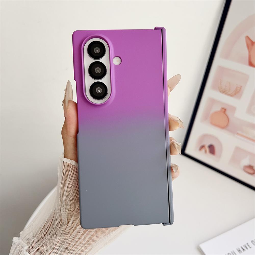 Per custodia Galaxy Z Fold 7 Protezione cerniera Antiurto Colore Degradé Retro Rigido Antiurto per Samsung Galaxy Z Fold 7 6 5 4