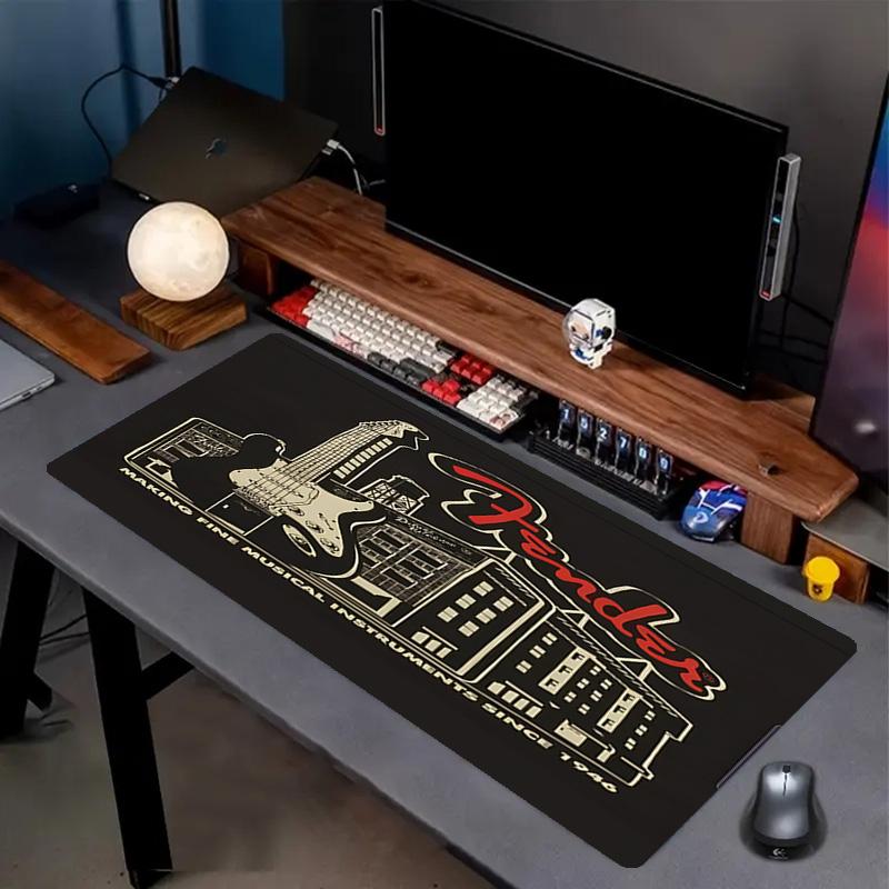 Fender Print Mouse Pad, Anti‑Slip Desktop keyboard Mat, for PC Laptop Gaming Working Daily Use, Cool Festival Birthday Gift