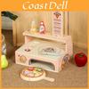 Wooden Simulation Pizza Barbecue Oven Children Toy Set For Imaginative Cooking