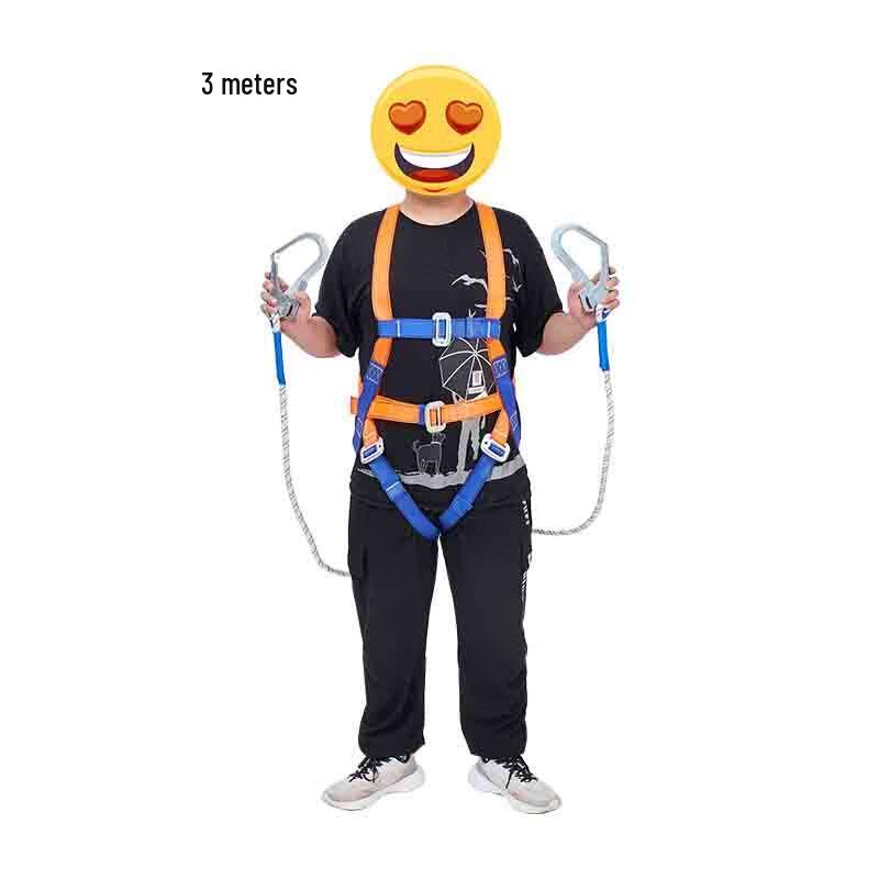 

Lin Pan Full-Body Fall Arrest Safety Harness with Double Hooks 3 meters