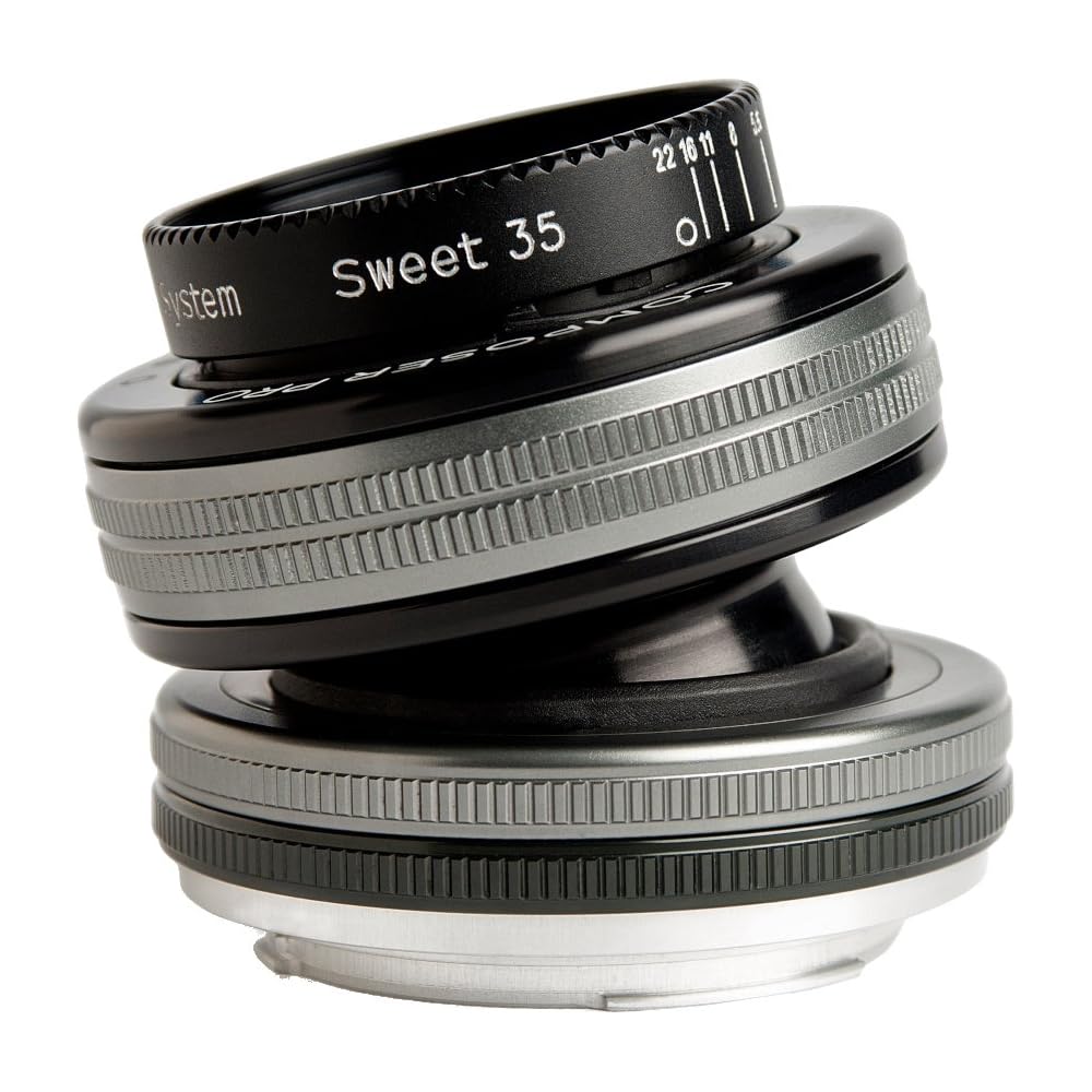 

Lensbaby Composer Pro II з об єктивом Sweet 35 Tilt для Canon EF, 35 мм F2.5, Сумісний з повнокадровими камерами, Сумісний з оптичною системою Lensbaby
