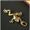 Kreatives Frosch-Sprungfrosch Messing Schlüsselanhänger Anhänger, DIY Hardware Zubehör Niedlicher Frosch Anhänger