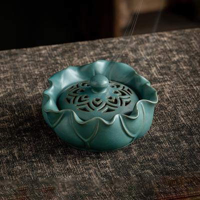 1 ADET Yaratıcı Tütsü Tutucu Lotus Yaprağı Seramik Ev Dekoru Tütsü Brülörü Tütsü Sobası Vintage