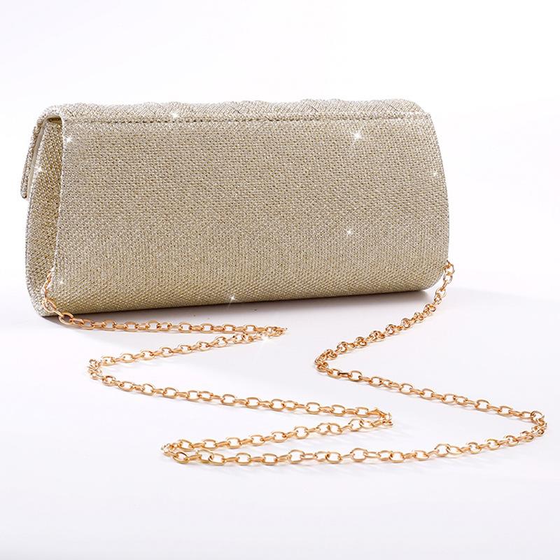 New Ladies Shiny Dinner Bag Evening Bag Wedding Bag Banquet Versatile Shoulder Bag Crossbody Chain Bag