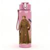 1PC Monk Robe Religious Portrait 750ml Color Plastic Sports Water Bottle Leakproof Flip Straw Lid Suitable for Sports Office Home Use
