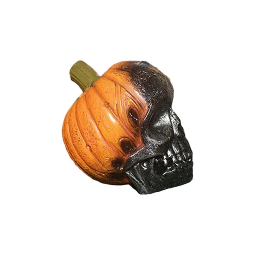 Resin Artificial Skull Head Model Vintage Fake Skeleton Ornament  Holiday Party Decor