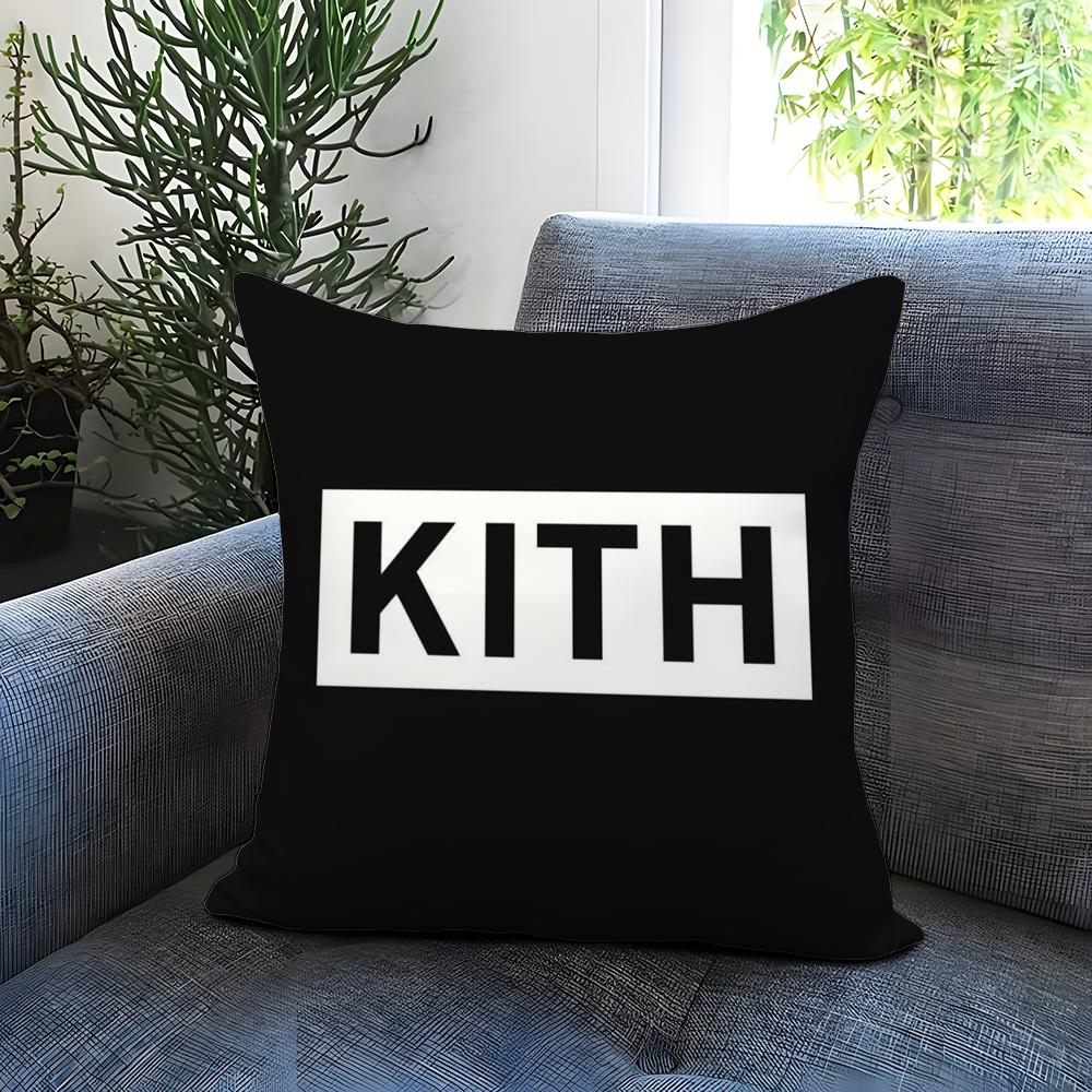 Classic Logo K-KITH Cushion Cover Comfortable Reversible Pillow Cover Ideal for Car Sofa Bedroom & Beyond 30cmx30cm
