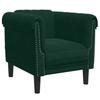 Vidaxl 3-Cz. Living Room Set, Dark Green, Upholstered In Velvet