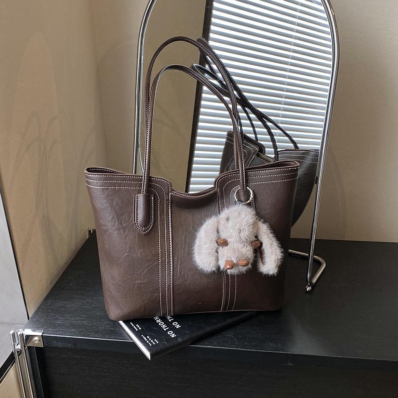 

Large-capacity commuter bag women s 2025 new autumn and winter fashion versatile high-end student shoulder tote bag for class bare bag