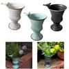 Flower Pot Vase Figurine with Drainage Hole Gift Statue Decorative Plant Container Planter