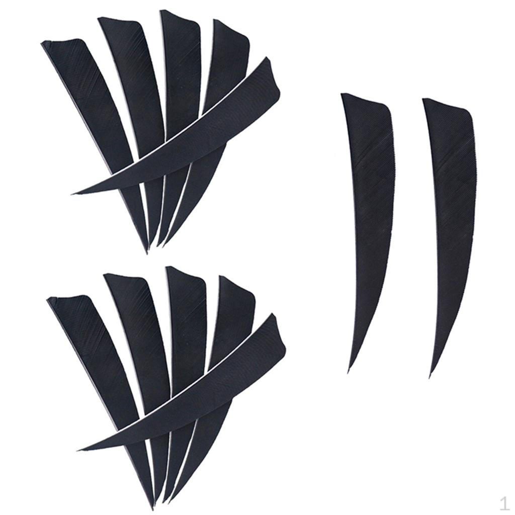 12 pièces aubes 3 ''empennages en plumes pour aubes, différentes couleurs au choix-noir