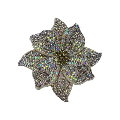 Three-dimensional Rhinestone Flower Patches DIY Craft Sewing Supplies Embellishment Flower Brooch Fabrics Sparkling