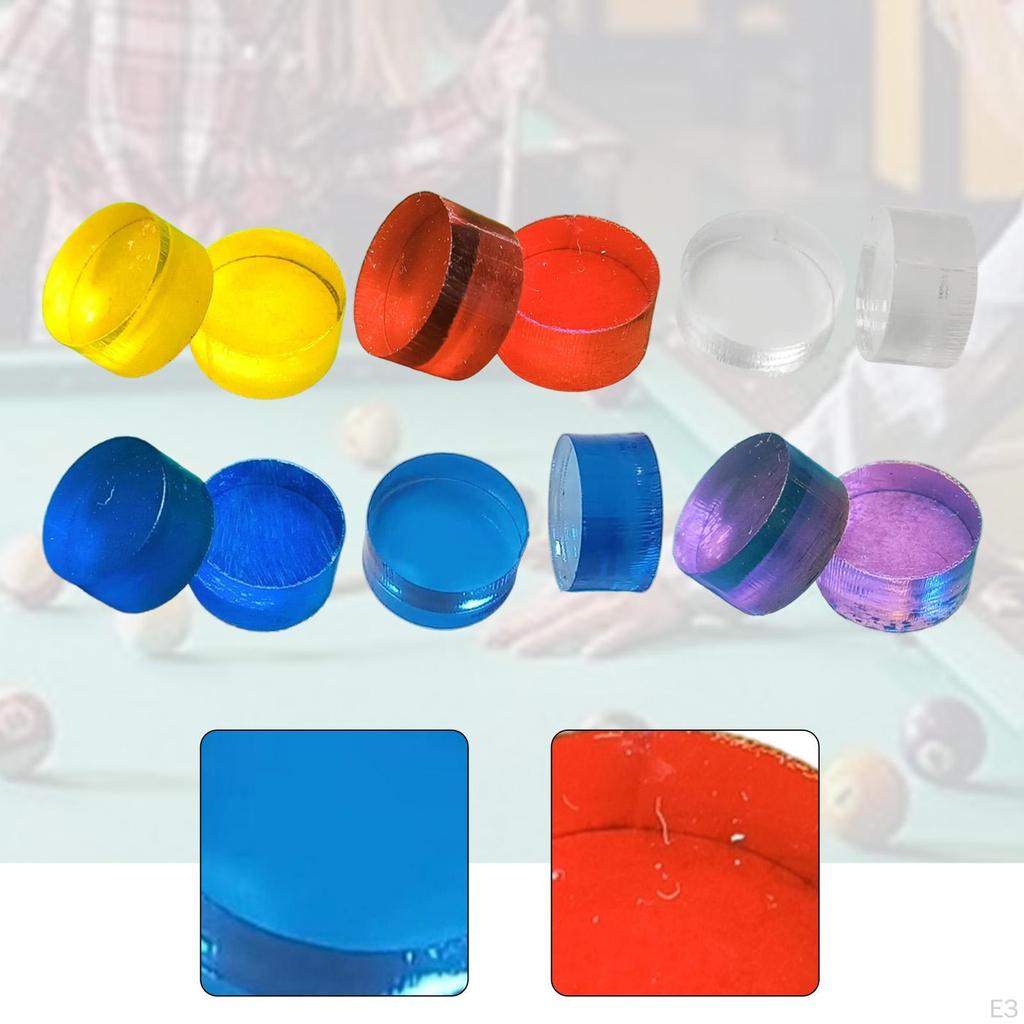 2 Jump Billiard Cue Tips, 14.6mm Hard Replacement Portable Tips for Pool, Adults,