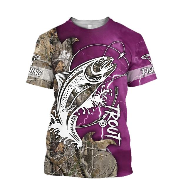 Fishing Graphic 3d Print Men's T-Shirt Summer Short Sleeve Tees Tops Harajuku Fashion Casual Oversized Man Clothing Camisetas