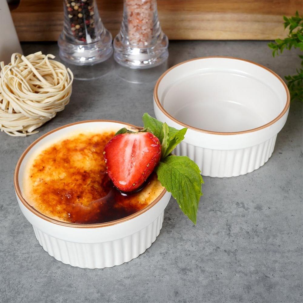 2x Ovenproof Baking Dish, Bowl, Ramekin, Porcelain, 275ml