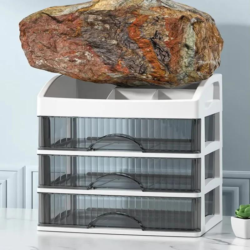 New cosmetic storage box desktop transparent drawer finishing box dressing table multi-functional partition storage rack