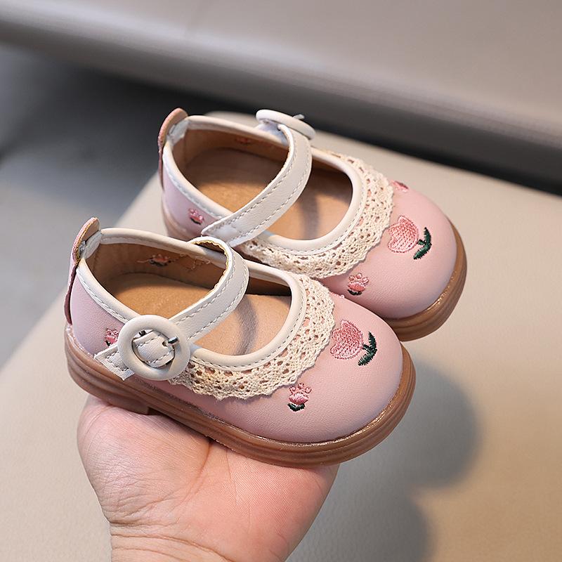 

Fashion Girls Shoes Spring New Child Leather Shoes Simple Kids Princess Shoe Soft Soled Baby Shoes Anti Slip Girl Casual Shoe 16insole11.5cm розовый