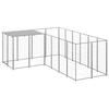 Vidaxl Dog Pen, Silver, 4.84 M², Steel