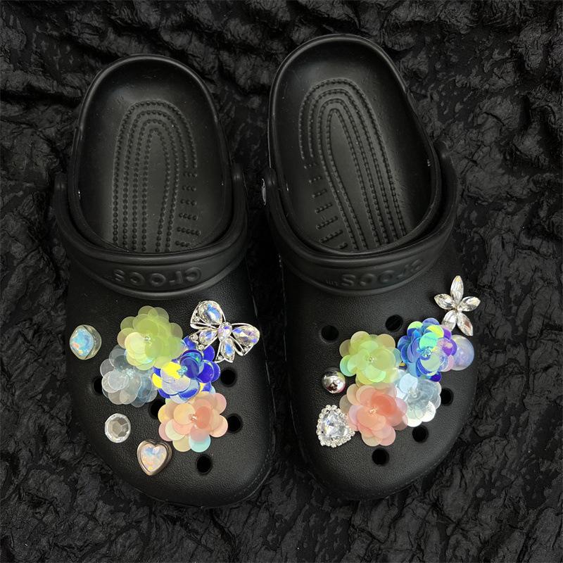 New Products, Glitter Rhinestones, Flower Shoe Buckles, Shoe Flowers, Decorative Accessories, DIY Accessories, Hole Shoe Adaptation, New Hole Shoe