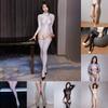 Open Crotch Bodysuit Sexy Lingerie Transparent Bodysuit High Elasticity