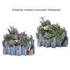 Dekoracyjna doniczka z żywicy Imitacja kształtu góry Akcesoria do ogrodnictwa domowego dla sukulentów Dodająca naturalnych klimatów