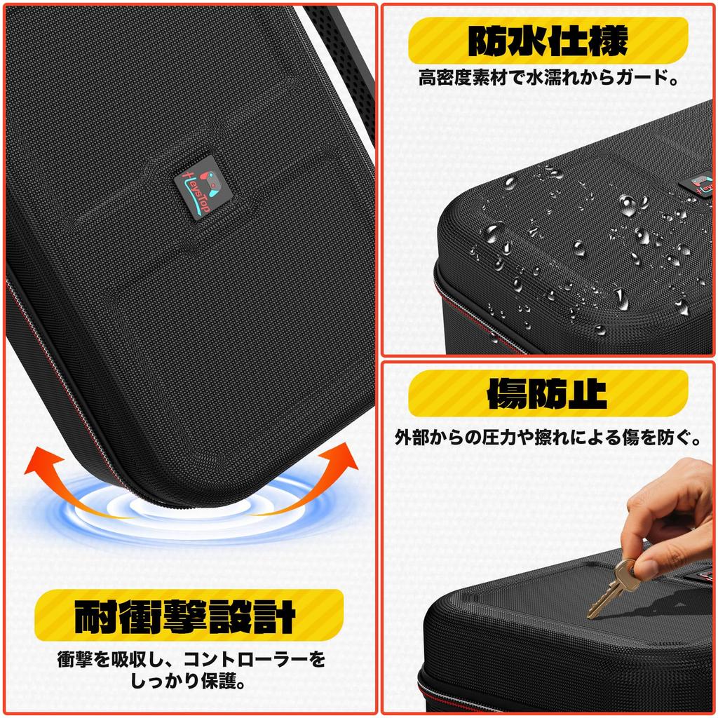 Switch 2 Case HEYSTOP Switch 2 Compatible Switch 2 Case Shockproof Charging Earphones Large Capacity Storage Soft Lining EVA Material Storage Cover