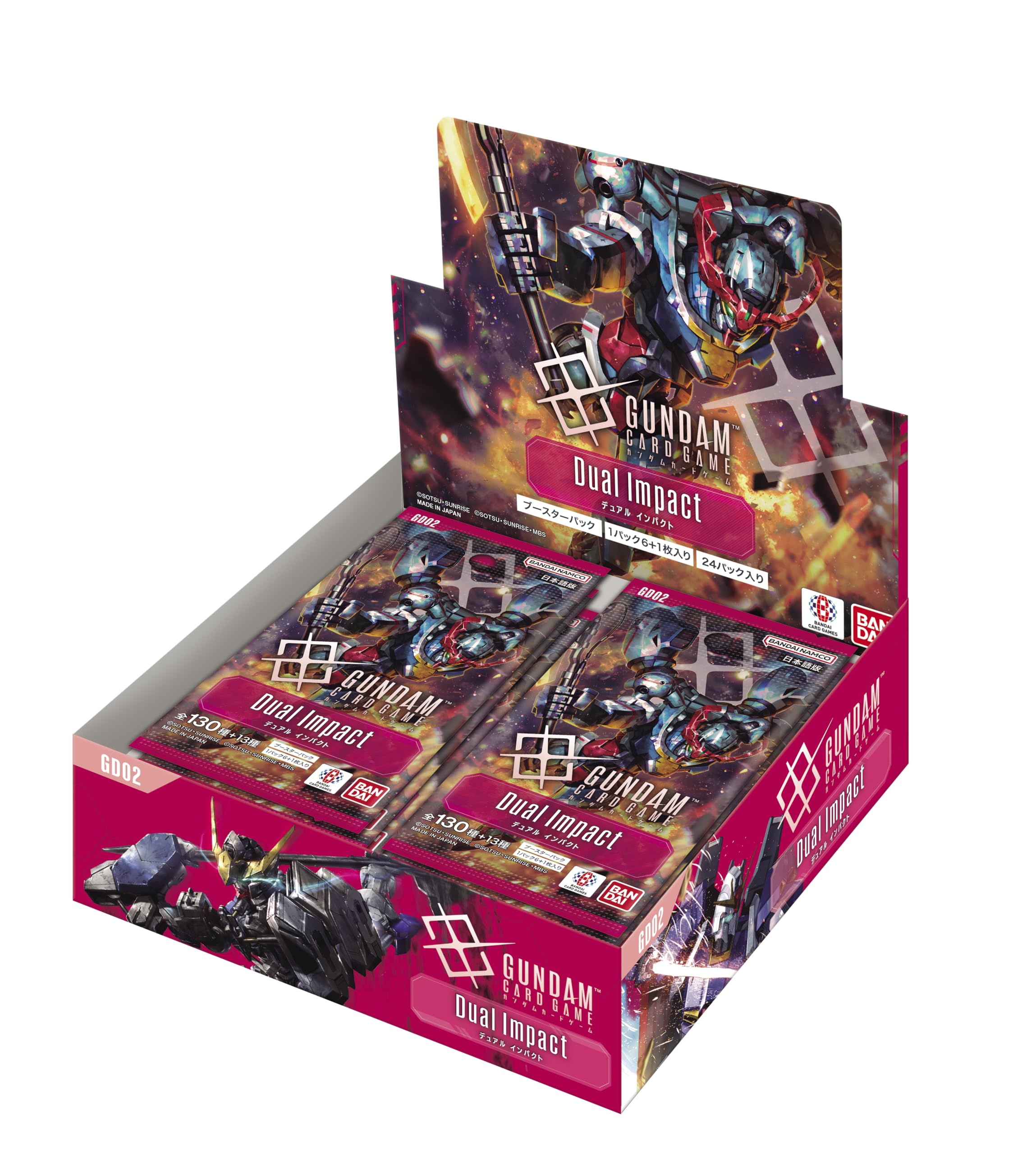 Bandai Gundam Card Game Бустерный набор Dual Impact 24 пачки [GD02] (коробка)