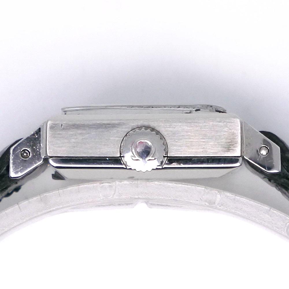 Omega ჟენევის საათები cal.1070 ვერცხლის ციფერბლატი უჟანგავი ფოლადი/დაჭედილი ტყავი მექანიკური ქალის მეორადი