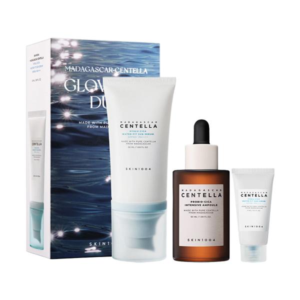 SKIN1004 Glow 1004 Duo Hyalu-Cica Water-Fit Sun Serum SPF50+ PA++++ + Probio-Cica Intensive Ampoule Set (50mL + 50mL)