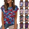 Women's Loose-Fit Fashionable Casual Retro Print T-Shirt