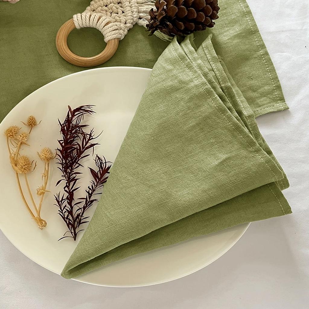 Tablecloth Napkin Durable Polyester Thick Placemat Reusable For Kitchen Dining Wedding Decoration Home