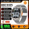 Outdoor GPS Sports Smart Watch Men Built in GPS Compass 5ATM Waterproof Bluetooth Call HD AMOLED Screen Fitness Smartwatch