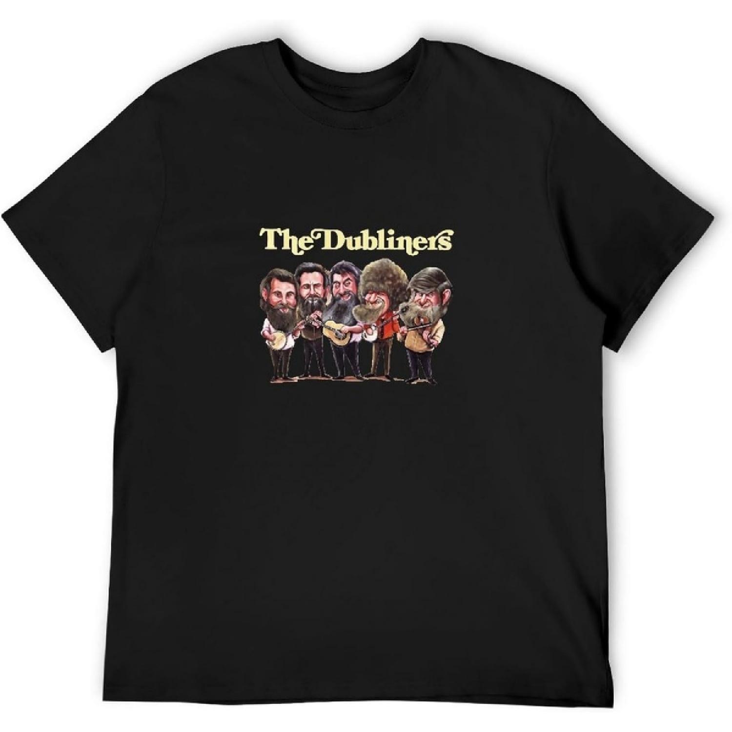 NOTEE Men s The Dubliners Irish Folk Band Pogues Transatlantic T Shirt T-Shirts Black S
