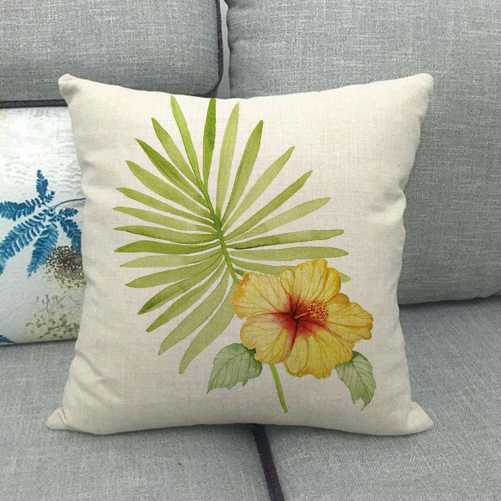 Adorable Flamingo Watercolor Flowers Digital Printing Short Plush Pillow Covers For Car Sofa Office Cushion Cover Home Goods